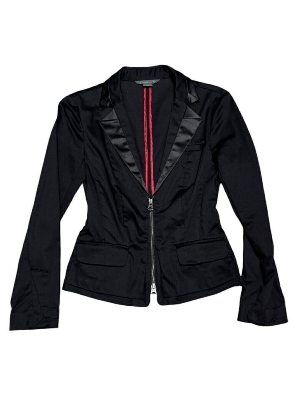 ARMANI Exchange Luxury Designer Black Blazer Business Casual Work Jacket XS